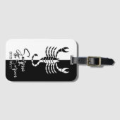 Scorpio Zodiac Sign Black & White Bagagelabel (Voorkant (horizontaal))