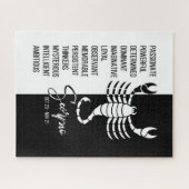 Scorpio Zodiac Sign., Black & White Jigzaag Puzzle Legpuzzel (Horizontaal)
