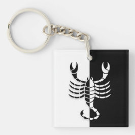 Scorpio Zodiac Sign, Black & White Sleutelhanger