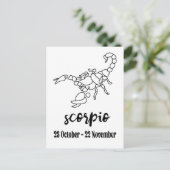 Scorpio, Zodiac Sign Briefkaart (Staand voorkant)