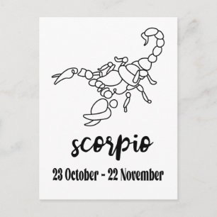 Scorpio, Zodiac Sign Briefkaart