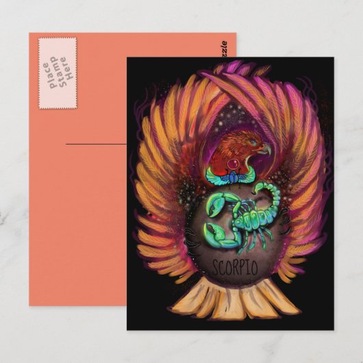 Scorpio Zodiac Sign Briefkaart (Voorkant / Achterkant)