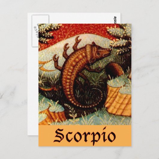 Scorpio Zodiac Sign Briefkaart (Voorkant / Achterkant)