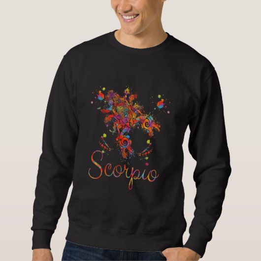 Scorpio Zodiac Sign Colorful Trui (Voorkant)
