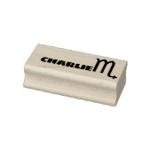 Scorpio Zodiac Sign Cool Personalized Name Text Rubberstempel (Stempel)