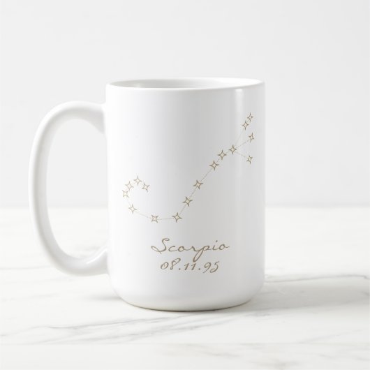 Scorpio Zodiac Sign Custom Birthday Mug Koffiemok (Links)