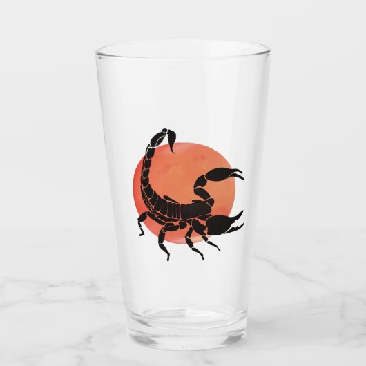 Scorpio Zodiac Sign Glas (Voorkant)