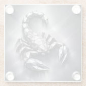 scorpio zodiac sign glazen onderzetter (Achterkant)