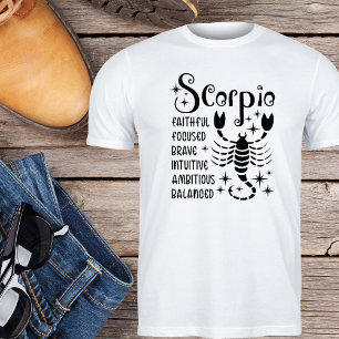 Scorpio Zodiac Sign Horoscope Personaliteitskenmer T-shirt