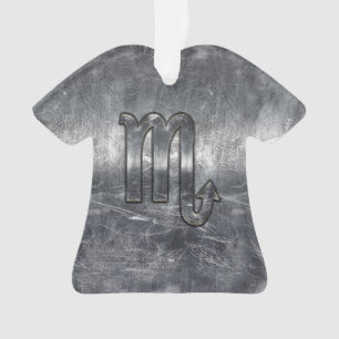 Scorpio Zodiac Sign in Distress Steel Decor Ornament