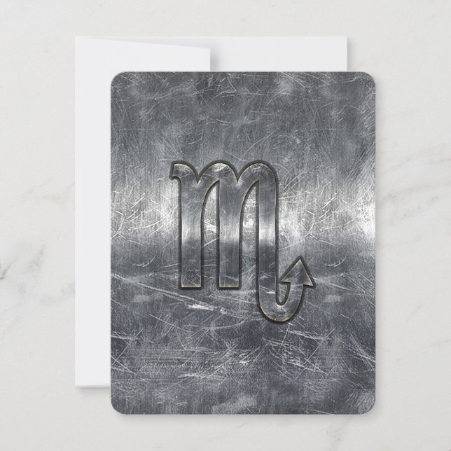 Scorpio Zodiac Sign in Grunge Distsed Style (Voorkant)