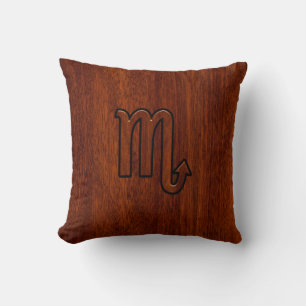 Scorpio Zodiac Sign in Mahogany Brown Style Kussen