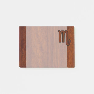 Scorpio Zodiac Sign in Mahogany Brown Style Post-it® Notes