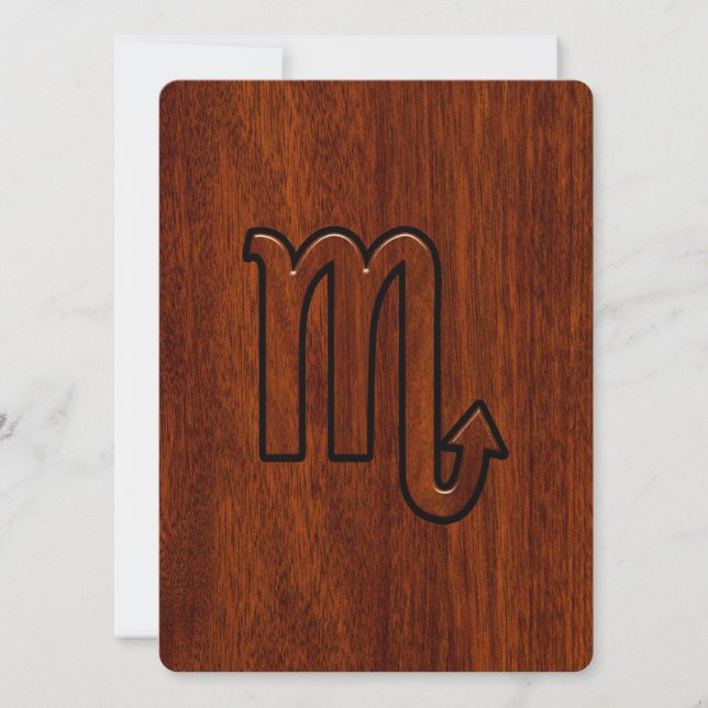 Scorpio Zodiac Sign in Mahogany Style (Voorkant)