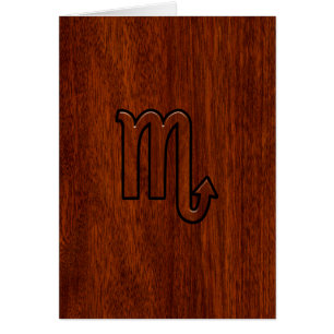 Scorpio Zodiac Sign in Mahogany Style