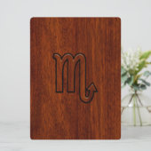 Scorpio Zodiac Sign in Mahogany Style (Staand voorkant)