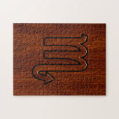 Scorpio Zodiac Sign in Mahogany Style Decor Legpuzzel (Horizontaal)