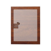 Scorpio Zodiac Sign in Mahogany Style Decor Notitieblok (Linkerzijde)