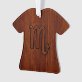Scorpio Zodiac Sign in Mahogany Style Decor Ornament (voorkant)