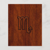 Scorpio Zodiac Sign in Mahogany Style Flyer (Voorkant)