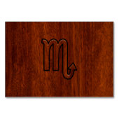 Scorpio Zodiac Sign in Mahogany Style Kaart (Voorkant)