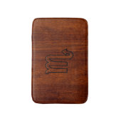 Scorpio Zodiac Sign in Rich Mahogany Style Badmat (Voorkant Verticaal)