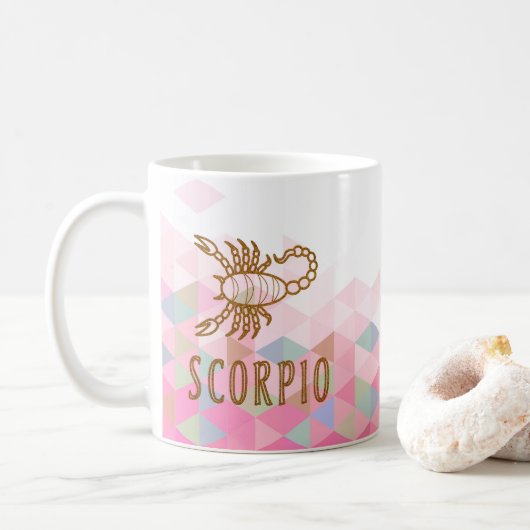 Scorpio Zodiac Sign Koffiemok (Met donut)
