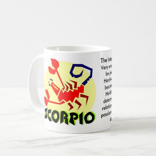 Scorpio Zodiac Sign Mok (Voorkant links)