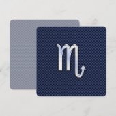 Scorpio Zodiac Sign navy blue koolstofvezel print (Voorkant / Achterkant)