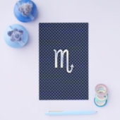 Scorpio Zodiac Sign navy blue koolstofvezel print Flyer (Enkel)