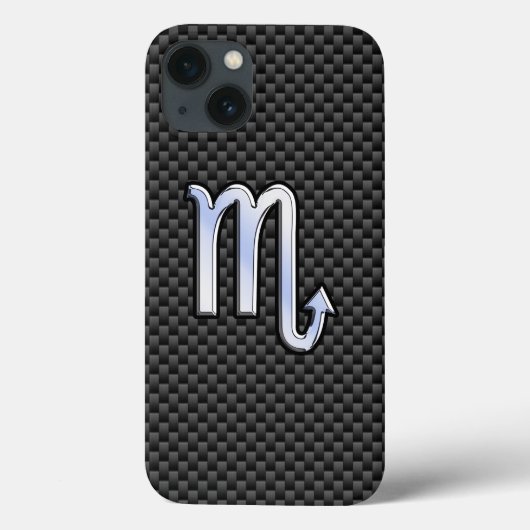 Scorpio Zodiac Sign on Carbon Fiber Astrology Case-Mate iPhone Case (Achterkant)