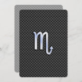 Scorpio Zodiac Sign on Carbon Fiber Print (Voorkant / Achterkant)