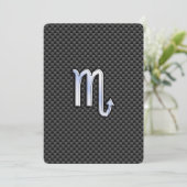 Scorpio Zodiac Sign on Carbon Fiber Print (Staand voorkant)