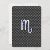 Scorpio Zodiac Sign on Carbon Fiber Print (Voorkant)