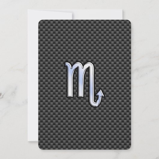 Scorpio Zodiac Sign on Carbon Fiber Print (Voorkant)