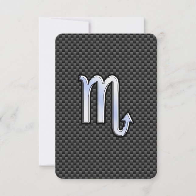 Scorpio Zodiac Sign on Carbon Fiber Print (Voorkant)