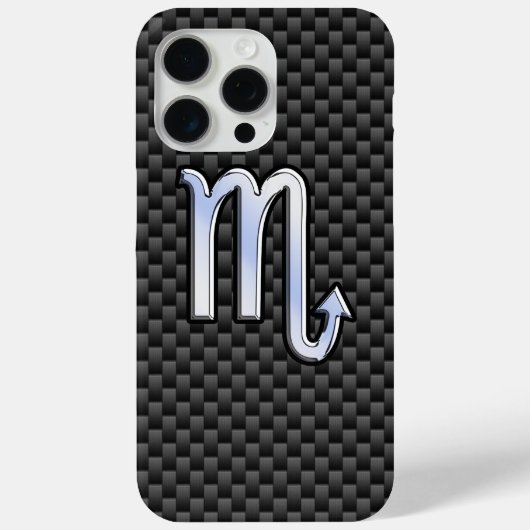Scorpio Zodiac Sign on Carbon Fiber Print Case-Mate iPhone Case (Achterkant)