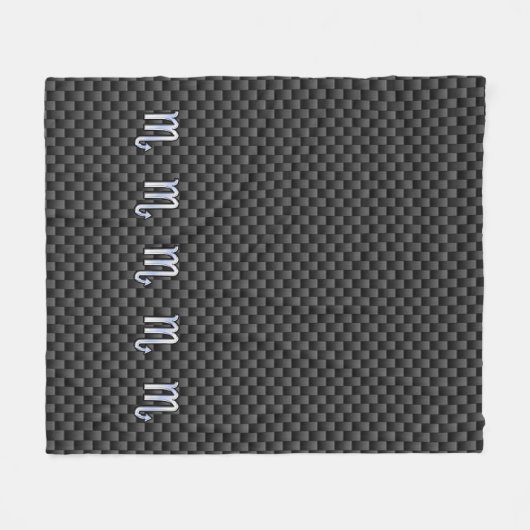 Scorpio Zodiac Sign on Carbon Fiber Print Fleece Deken (Voorkant (Horizontaal))