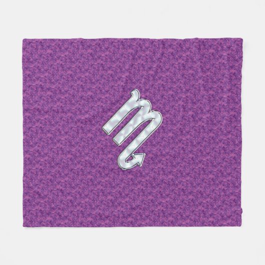 Scorpio Zodiac Sign on Fuchsia Digital Camo Fleece Deken (Voorkant (Horizontaal))