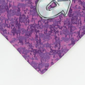 Scorpio Zodiac Sign on Fuchsia Digital Camo Fleece Deken (Hoek)