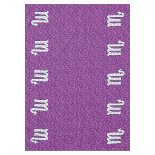 Scorpio Zodiac Sign on Fuchsia Digital Camo Tafelkleed (Voorkant)