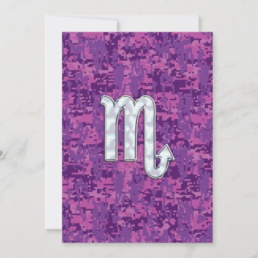 Scorpio Zodiac Sign on Pink Digital Camo (Voorkant)