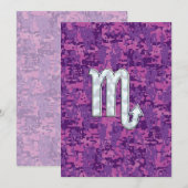 Scorpio Zodiac Sign on Pink Digital Camo (Voorkant / Achterkant)