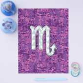 Scorpio Zodiac Sign on Pink Digital Camo Flyer (Enkel)