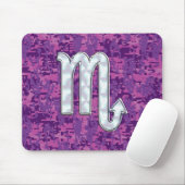 Scorpio Zodiac Sign on Pink Fuchsia Digital Camo Muismat (Met muis)