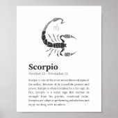 Scorpio Zodiac Sign poster (Voorkant)