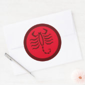 Scorpio Zodiac Sign Red Ronde Sticker (Envelop)