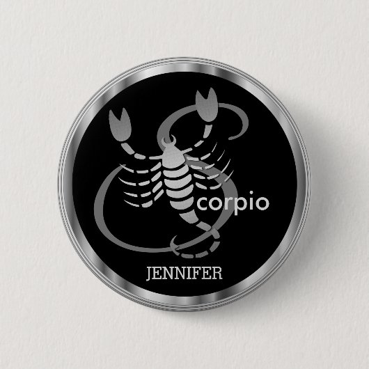 Scorpio ♏ - Zodiac Sign Ronde Button 5,7 Cm (Voorkant)