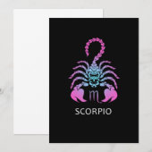 Scorpio Zodiac Sign Scorpio Birthday Gift Kaart (Voorkant / Achterkant)