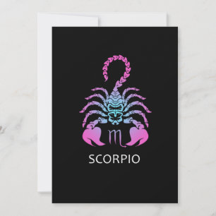 Scorpio Zodiac Sign Scorpio Birthday Gift Kaart
